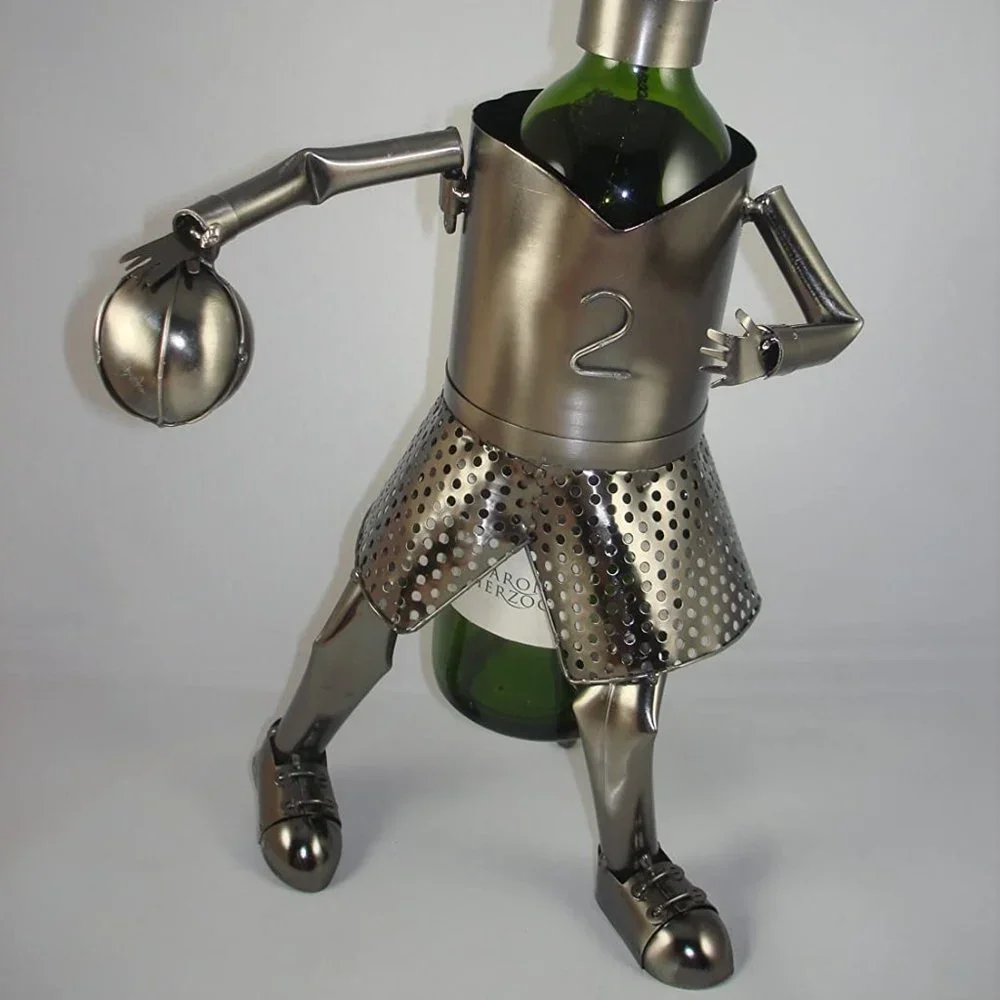 Basketball Player Metal Wine Bottle Holder